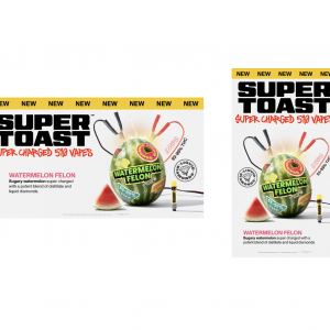 Super Toast - 510 Liquid Diamonds - Watermelon Felon - Static Digital Poster